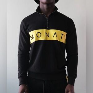 Monat 1/2 Zip Sweatshirt Logo Unisex